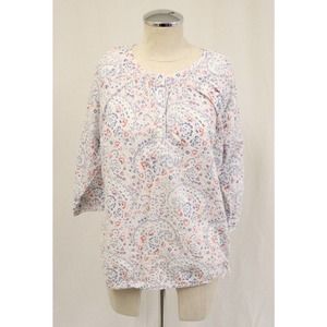 l.l bean XS 100% cotton 3/4 sleeves